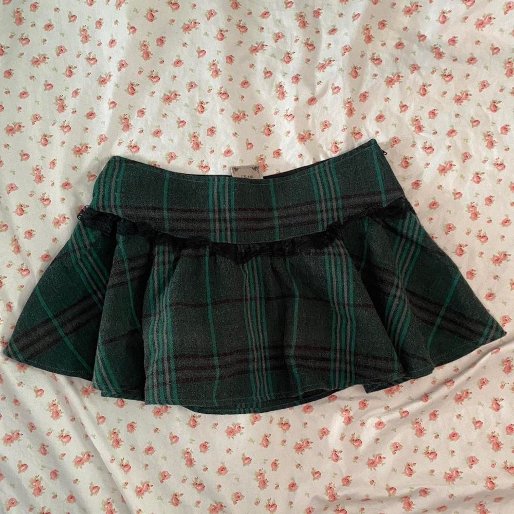 plaid lip service skirt